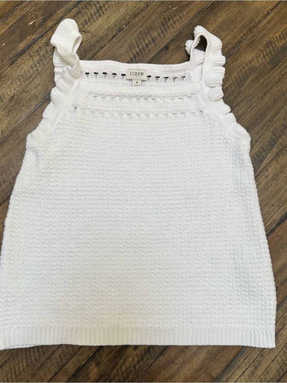 J.Crew | Knit Ruffle Tank Top - Picture 3 of 6